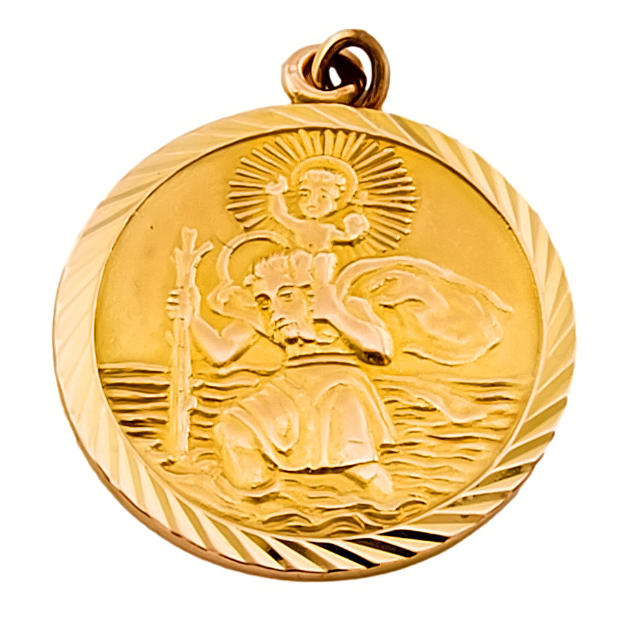 9ct Gold 2.4g St Christopher Pendant